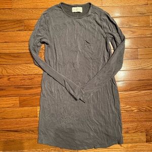 Abercrombie & Fitch Gray Long Sleeve T-Shirt Dress